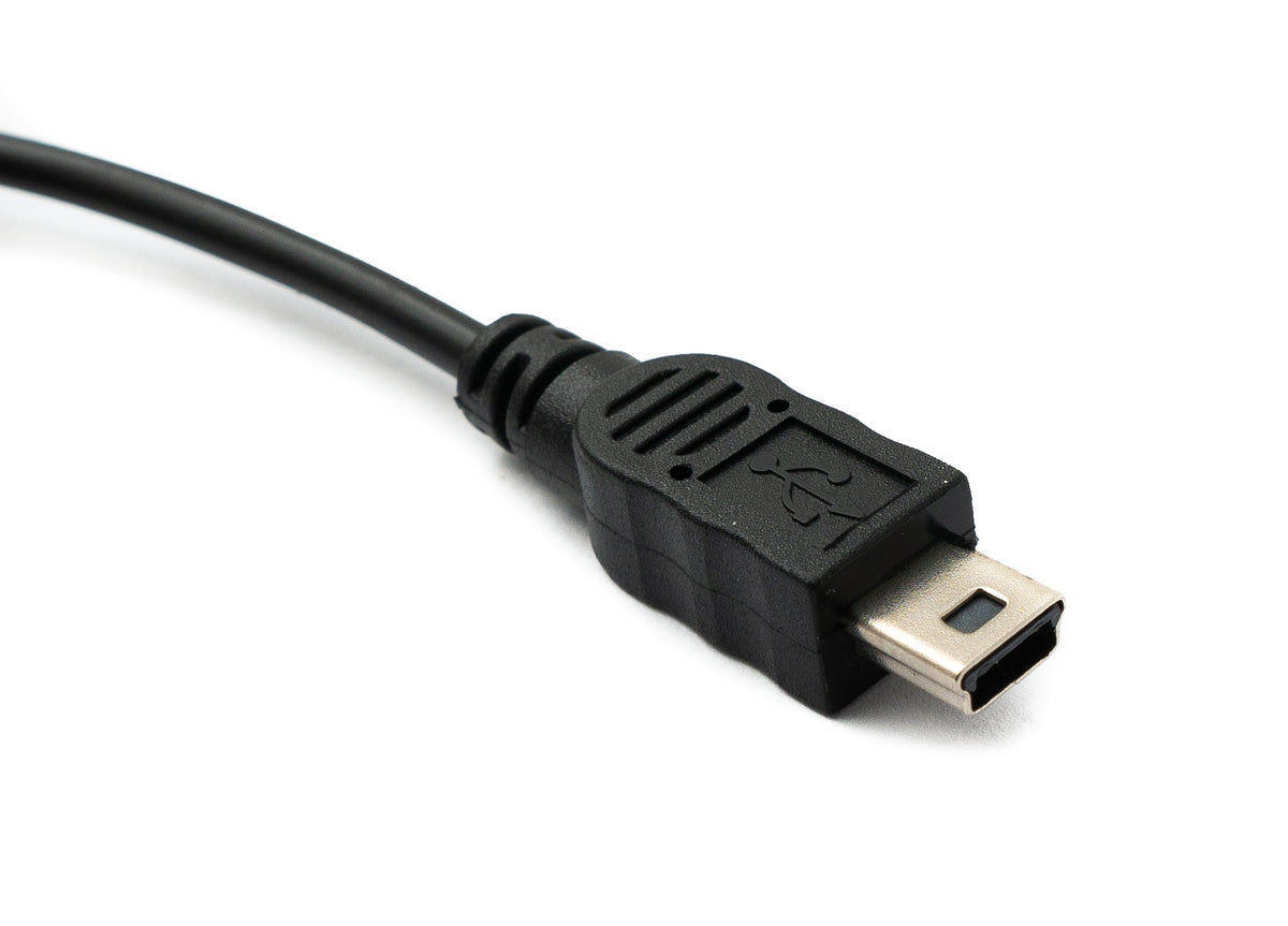 USB 2.0 Y Kabel 30 cm Mini B Buchse zu Stecker + Micro B Stecker Adapter Schwarz | System-S