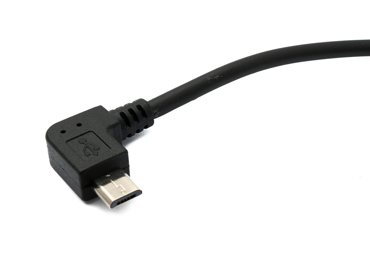 USB 2.0 Kabel 30 cm Micro B Stecker zu Stecker in Schwarz | System-S