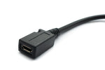 USB 2.0 Kabel 15 cm Micro B Stecker zu Buchse Adapter in Schwarz | System-S