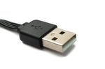 USB 2.0 Kabel 13 cm Typ B Stecker zu Typ A Stecker kurz flach in Schwarz | System-S