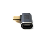 USB4 USB Adapter Typ C Stecker zu Buchse 40 Gbit/s Winkel USB 4.0 Kabel in Grau | System-S