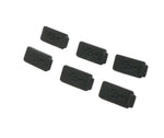 6x USB Typ A Anti Staub Schutz Abdeckung aus Silikon in Schwarz | System-S