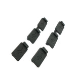 6x USB Typ A Anti Staub Schutz Abdeckung aus Silikon in Schwarz | System-S