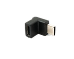USB 3.1 Adapter Typ C Stecker zu Buchse Winkel Kabel in Schwarz | System-S