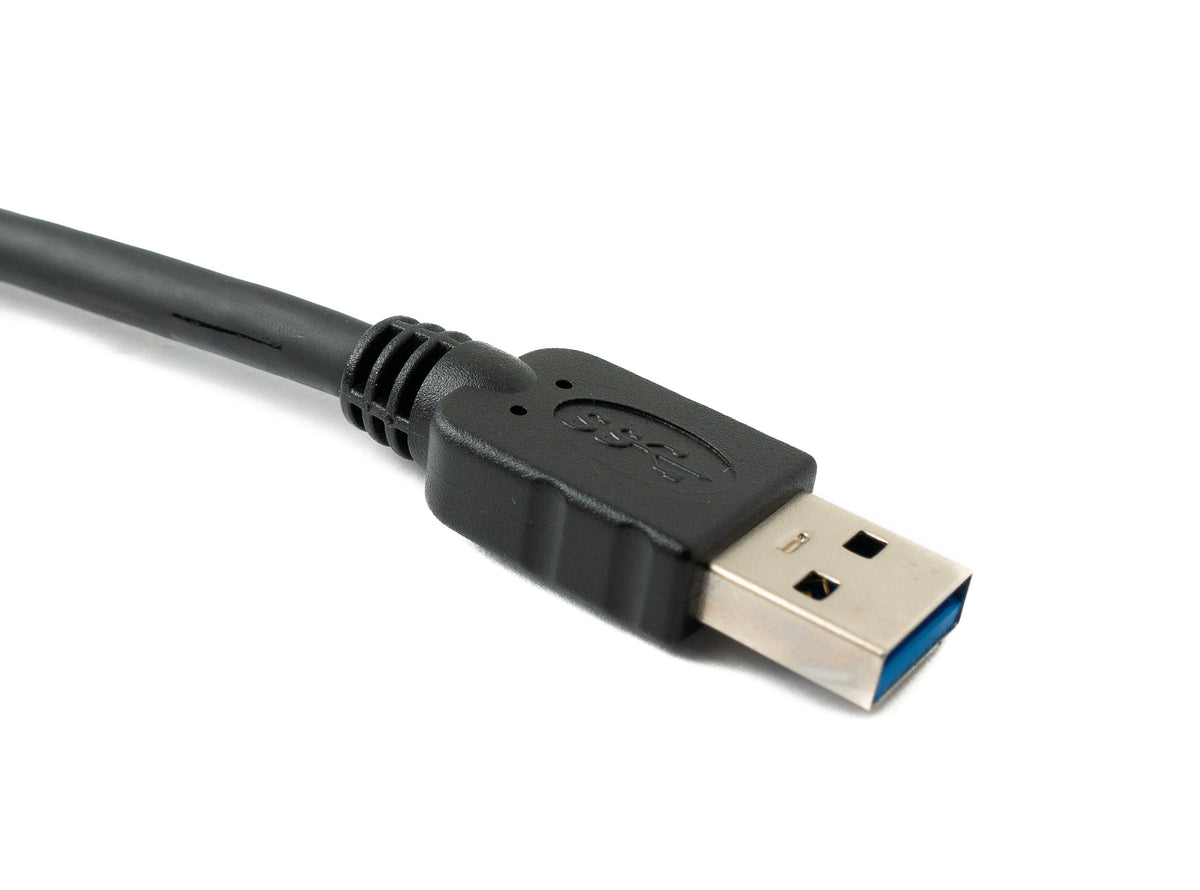 USB 3.0 Kabel 3 m Typ A Stecker zu Buchse 5 Gbit/s in Schwarz | System-S