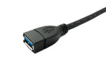 USB 3.0 Kabel 3 m Typ A Stecker zu Buchse 5 Gbit/s in Schwarz | System-S