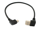 USB 2.0 Kabel 30 cm Typ A Stecker zu Micro B Stecker Winkel Left Up Angled | System-S