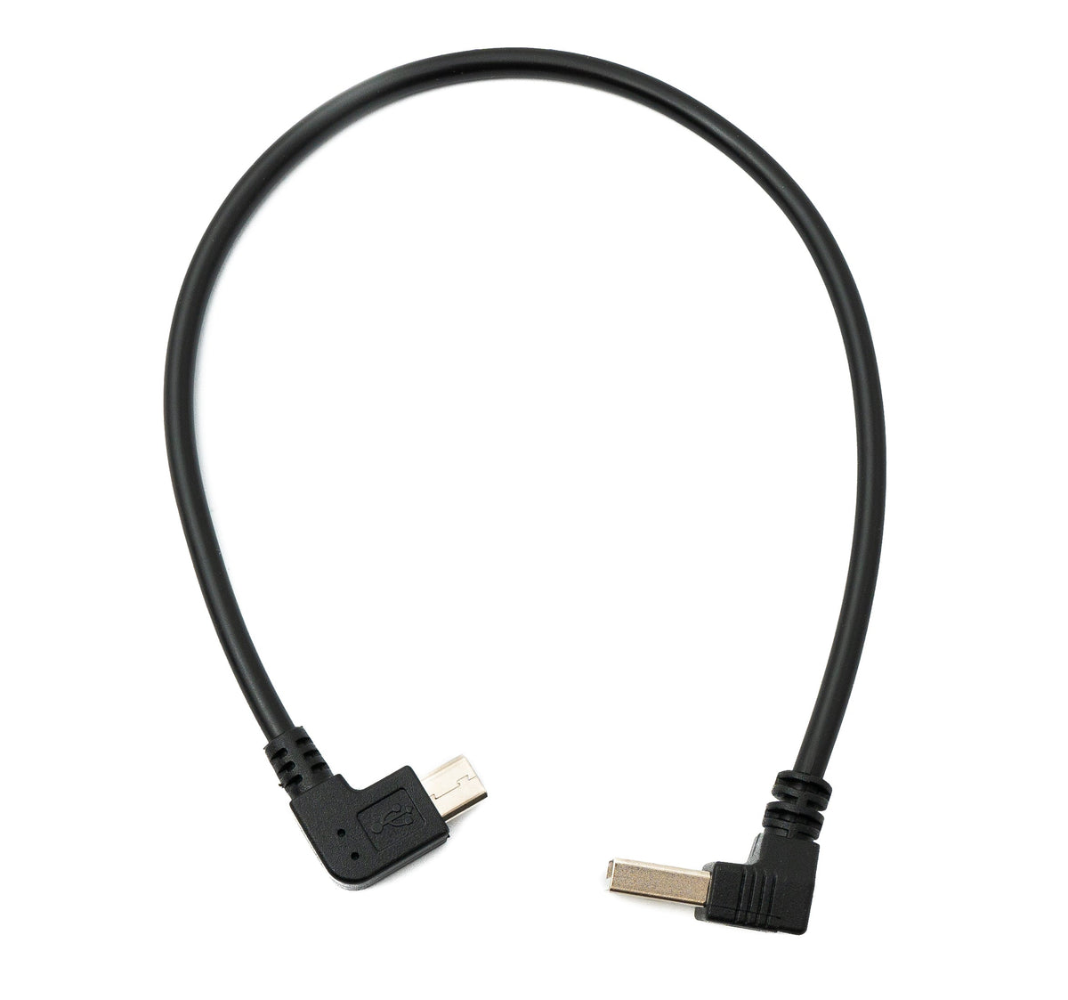 USB 2.0 Kabel 30 cm Typ A Stecker zu Micro B Stecker Winkel Left Up Angled | System-S