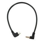 USB 2.0 Kabel 30 cm Typ A Stecker zu Micro B Stecker Winkel Left Up Angled | System-S