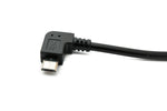 USB 2.0 Kabel 30 cm Typ A Stecker zu Micro B Stecker Winkel Left Up Angled | System-S