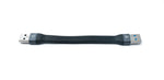 USB 3.1 Gen 2 Kabel 10 cm Typ A Stecker zu Stecker Flachkabel 10 Gbit/s 100W | System-S