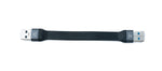 USB 3.1 Gen 2 Kabel 10 cm Typ A Stecker zu Stecker Flachkabel 10 Gbit/s 100W | System-S