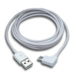 USB 3.1 Kabel 200 cm Typ C Stecker zu 2.0 A Buchse Winkel in weiss | System-S