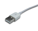 USB 3.1 Kabel 200 cm Typ C Stecker zu 2.0 A Buchse Winkel in weiss | System-S