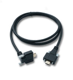 USB 3.1 Gen 2 Kabel 100 cm Typ C Stecker zu Stecker Panel Mount Winkel Up Down Angled 10 Gbit/s 100W | System-S