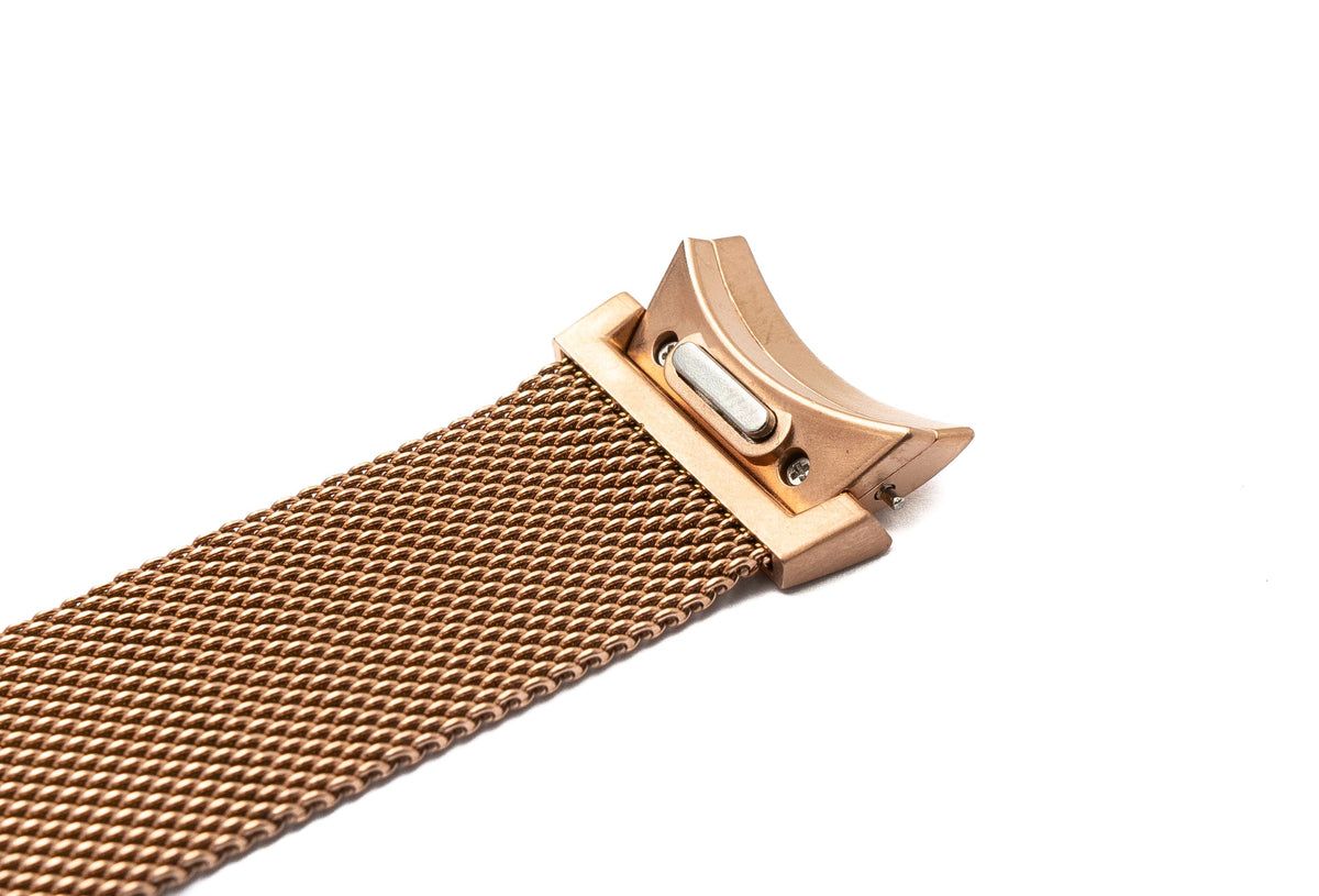 Armband Milanaise aus Metall für Galaxy Watch 6 Classic Smartwatch in Rosa | System-S