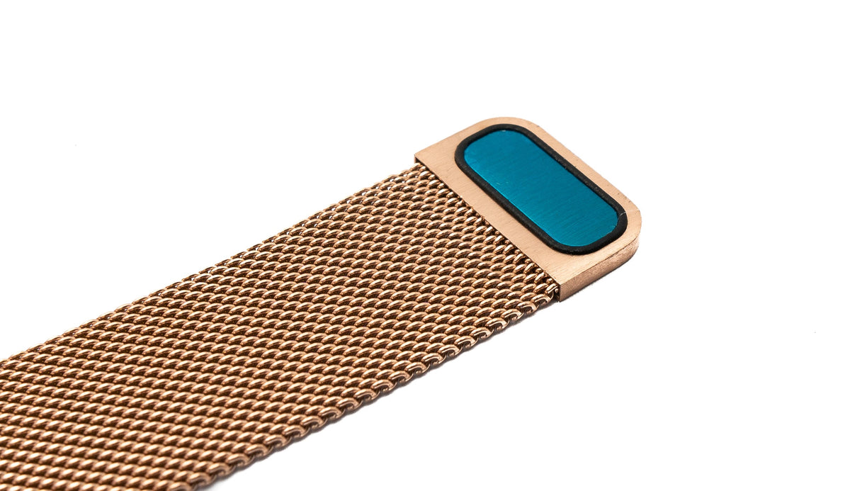 Armband Milanaise aus Metall für Galaxy Watch 6 Classic Smartwatch in Rosa | System-S