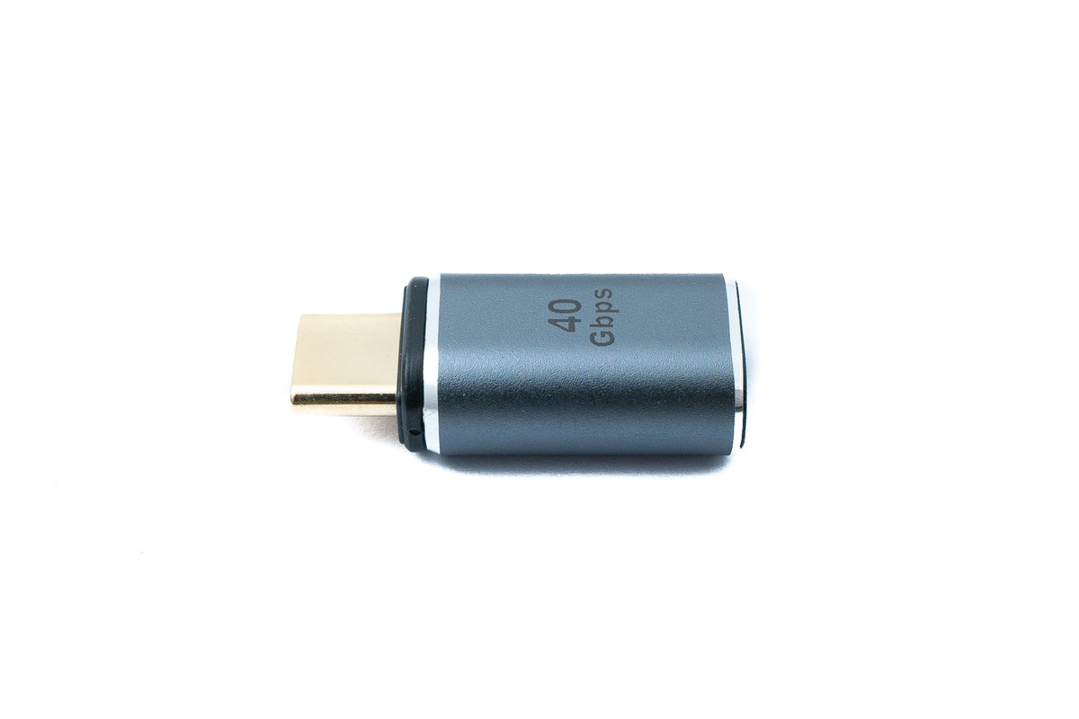 USB4 USB Adapter Typ C Stecker zu Buchse 40 Gbit/s USB 4.0 Kabel in Grau 100W | System-S