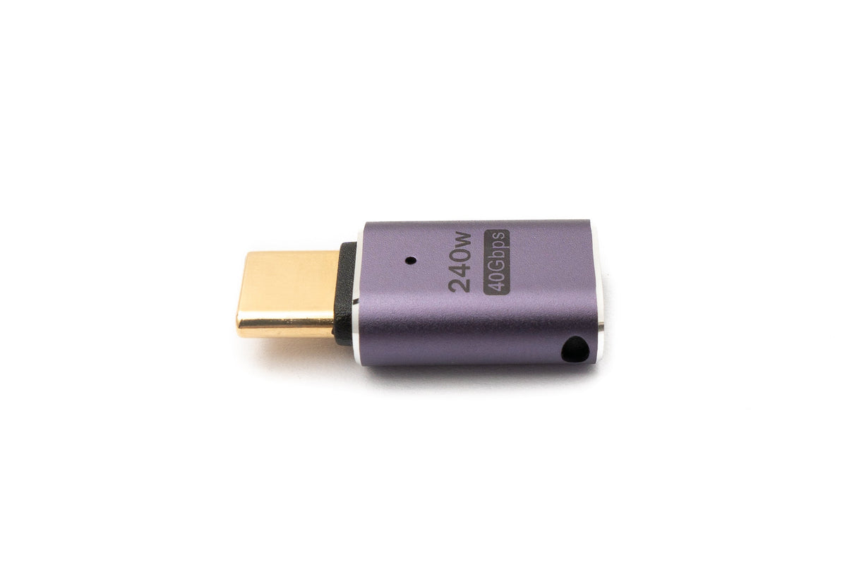 USB4 Adapter Typ C Stecker zu Buchse 40 Gbit/s USB 4.0 Kabel  240 W in Grau | System-S