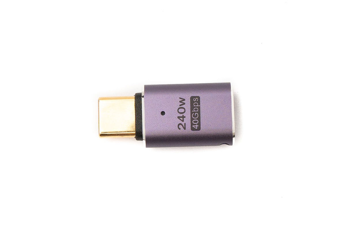 USB4 Adapter Typ C Stecker zu Buchse 40 Gbit/s USB 4.0 Kabel  240 W in Grau | System-S