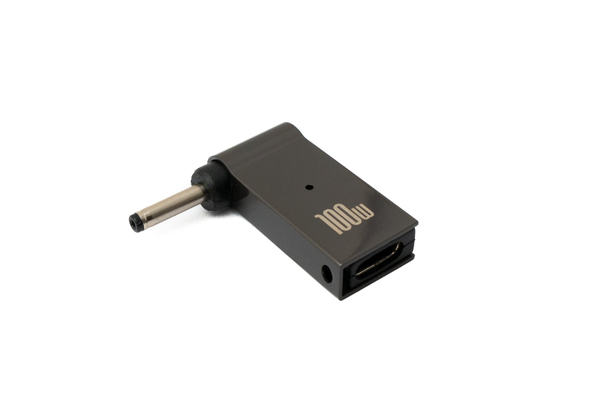 USB 3.1 Adapter Typ C Stecker zu DC 20V 3,0 x 1,1 mm Buchse in Grau | System-S