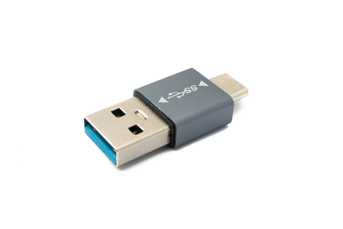 USB 3.1 Adapter Typ C Stecker zu 3.0 A Stecker Adapter 5 Gbit/s in Grau | System-S