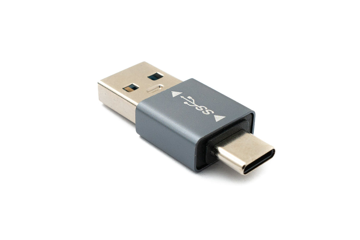 USB 3.1 Adapter Typ C Stecker zu 3.0 A Stecker Adapter 5 Gbit/s in Grau | System-S