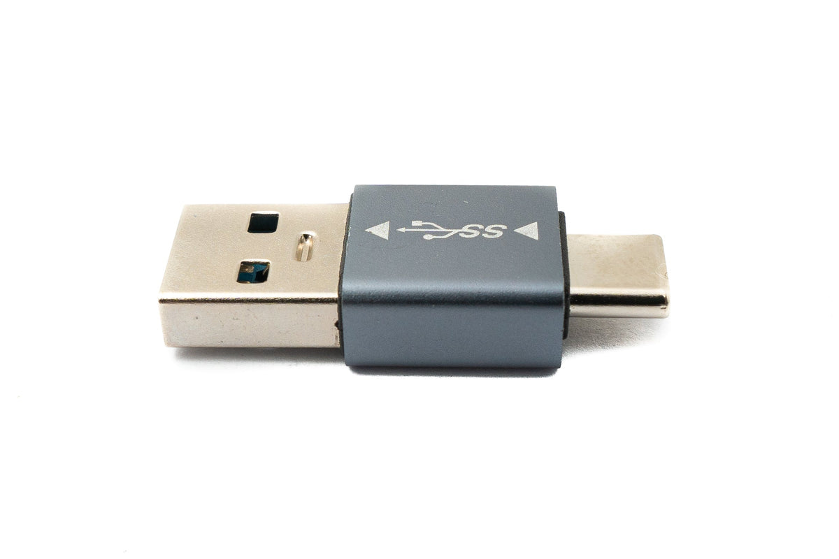USB 3.1 Adapter Typ C Stecker zu 3.0 A Stecker Adapter 5 Gbit/s in Grau | System-S