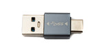USB 3.1 Adapter Typ C Stecker zu 3.0 A Stecker Adapter 5 Gbit/s in Grau | System-S