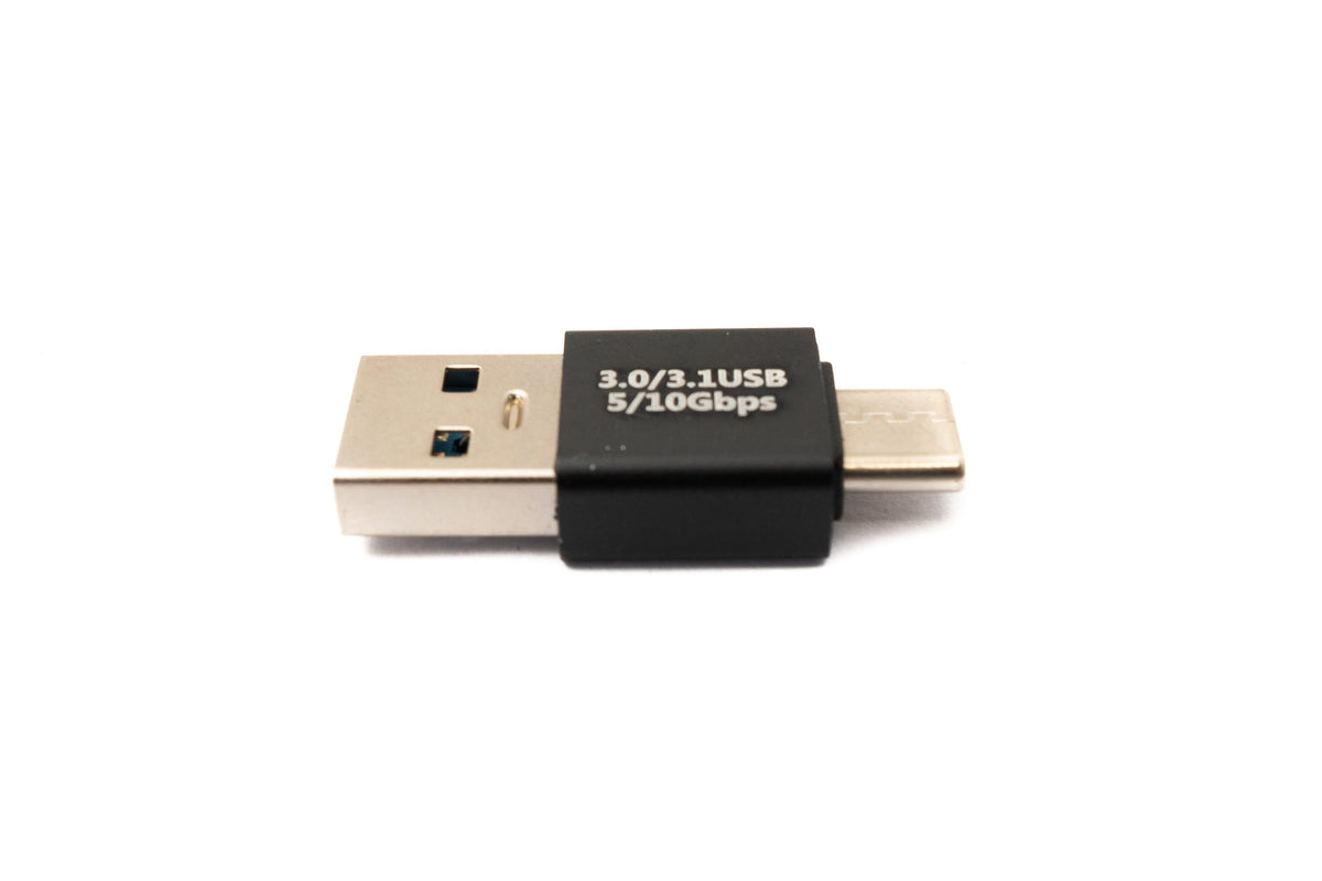 USB 3.0 Adapter Typ A Stecker zu 3.1 C Stecker Adapter 5 Gbit/s in Schwarz | System-S