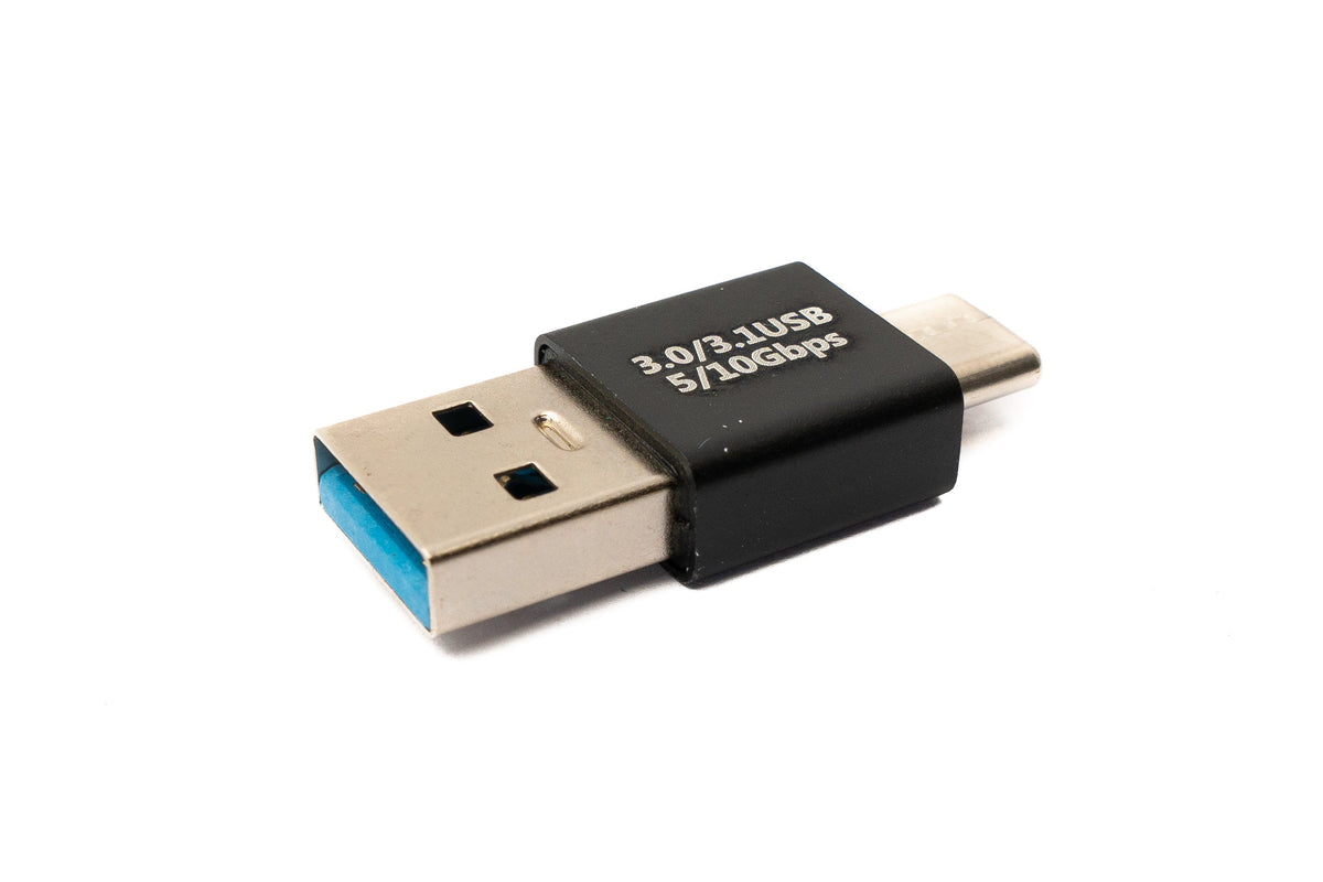 USB 3.0 Adapter Typ A Stecker zu 3.1 C Stecker Adapter 5 Gbit/s in Schwarz | System-S