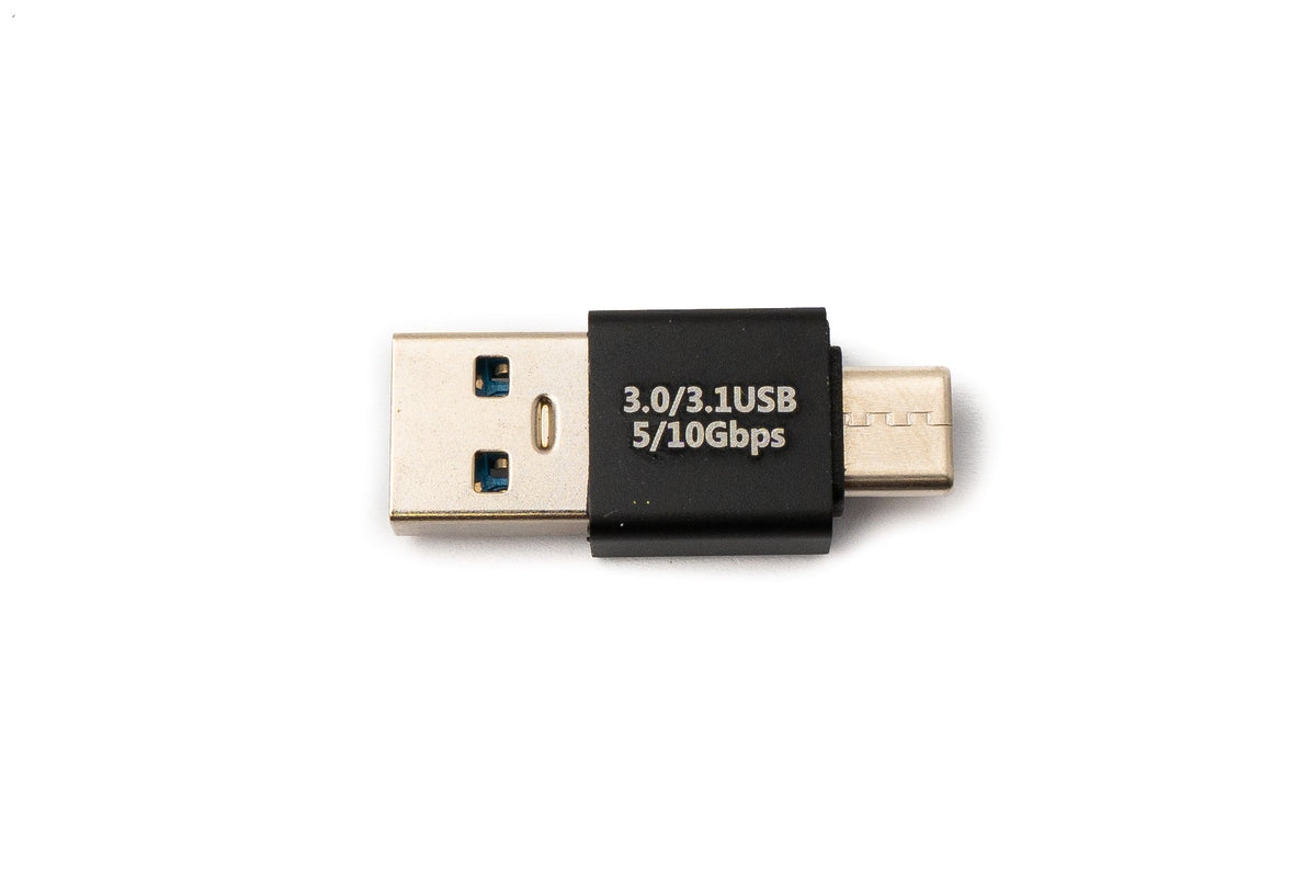 USB 3.0 Adapter Typ A Stecker zu 3.1 C Stecker Adapter 5 Gbit/s in Schwarz | System-S