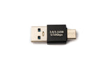 USB 3.0 Adapter Typ A Stecker zu 3.1 C Stecker Adapter 5 Gbit/s in Schwarz | System-S