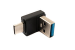 USB 3.0 Adapter Typ A Stecker zu 3.1 C Stecker Winkel 5 Gbit/s Adapter in Schwarz | System-S