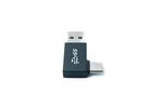 USB 2.0 Adapter Typ A Stecker zu 3.1 C Stecker Winkel Adapter in Schwarz | System-S