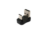 USB 2.0 Adapter Typ A Stecker zu 3.1 C Stecker U Turn 180° Winkel Adapter in Schwarz | System-S