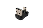 USB 2.0 Adapter Typ A Stecker zu 3.1 C Stecker U Turn 180° Winkel Adapter in Schwarz | System-S