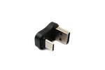 USB 2.0 Adapter Typ A Stecker zu 3.1 C Stecker U Turn 180° Winkel Adapter in Schwarz | System-S