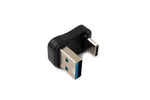 USB 3.0 Adapter Typ A Stecker zu 3.1 C Stecker U Turn 180° Winkel 5 Gbit/s Adapter in Schwarz | System-S
