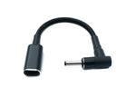 DC 20V Kabel 15 cm 3,5 x 1,35 Stecker zu USB 3.1 Typ C Buchse geflochten Winkel | System-S