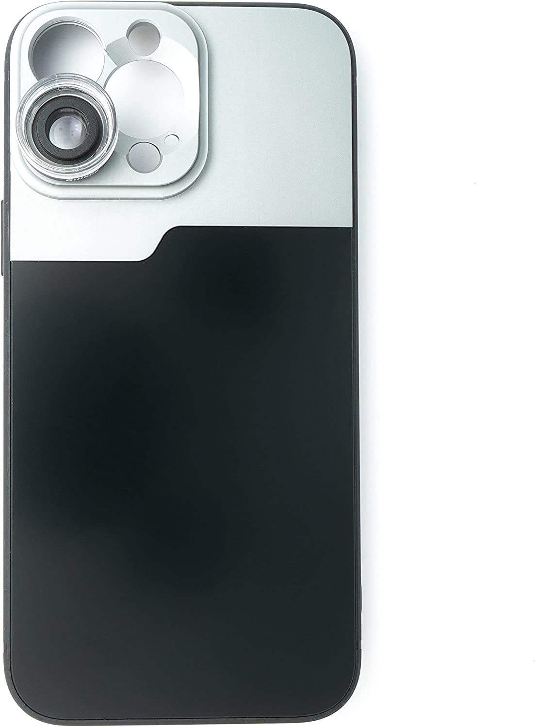Makro Linse 30x Mikroskop Filter mit Hülle in Schwarz für iPhone 14 Pro Max | System-S