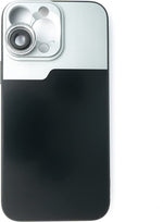 Makro Linse 30x Mikroskop Filter mit Hülle in Schwarz für iPhone 14 Pro Max | System-S