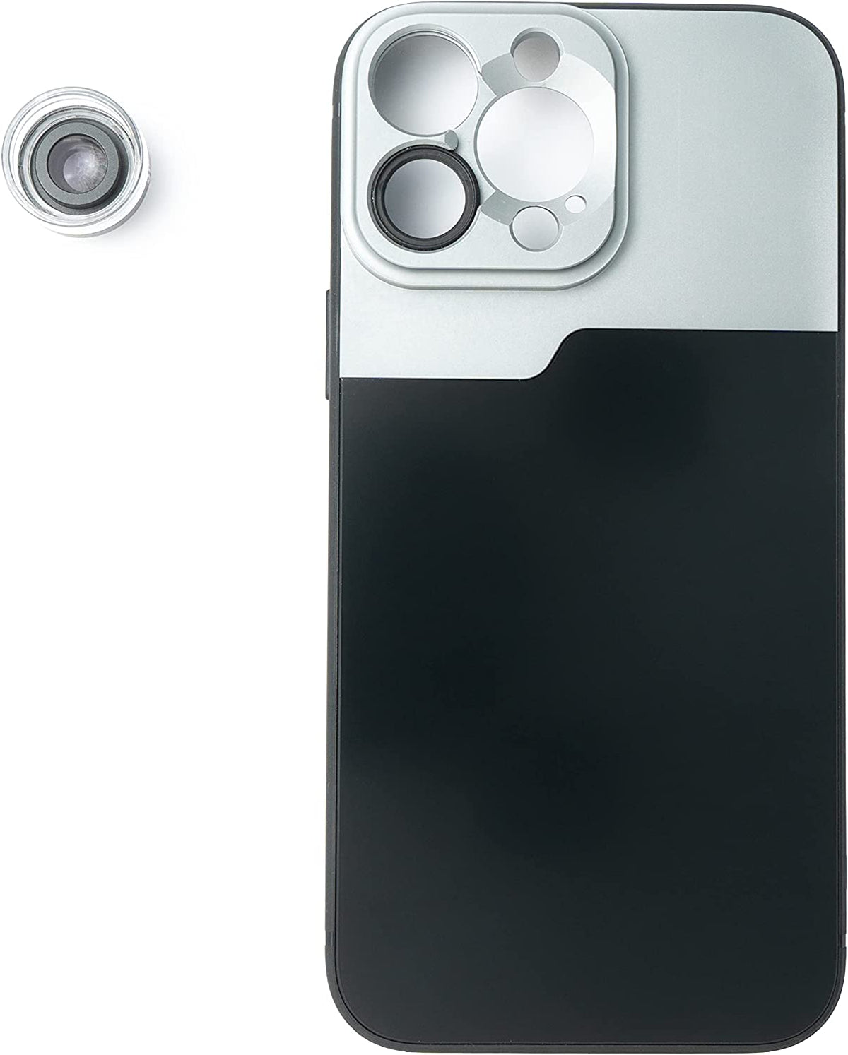 Makro Linse 30x Mikroskop Filter mit Hülle in Schwarz für iPhone 14 Pro Max | System-S