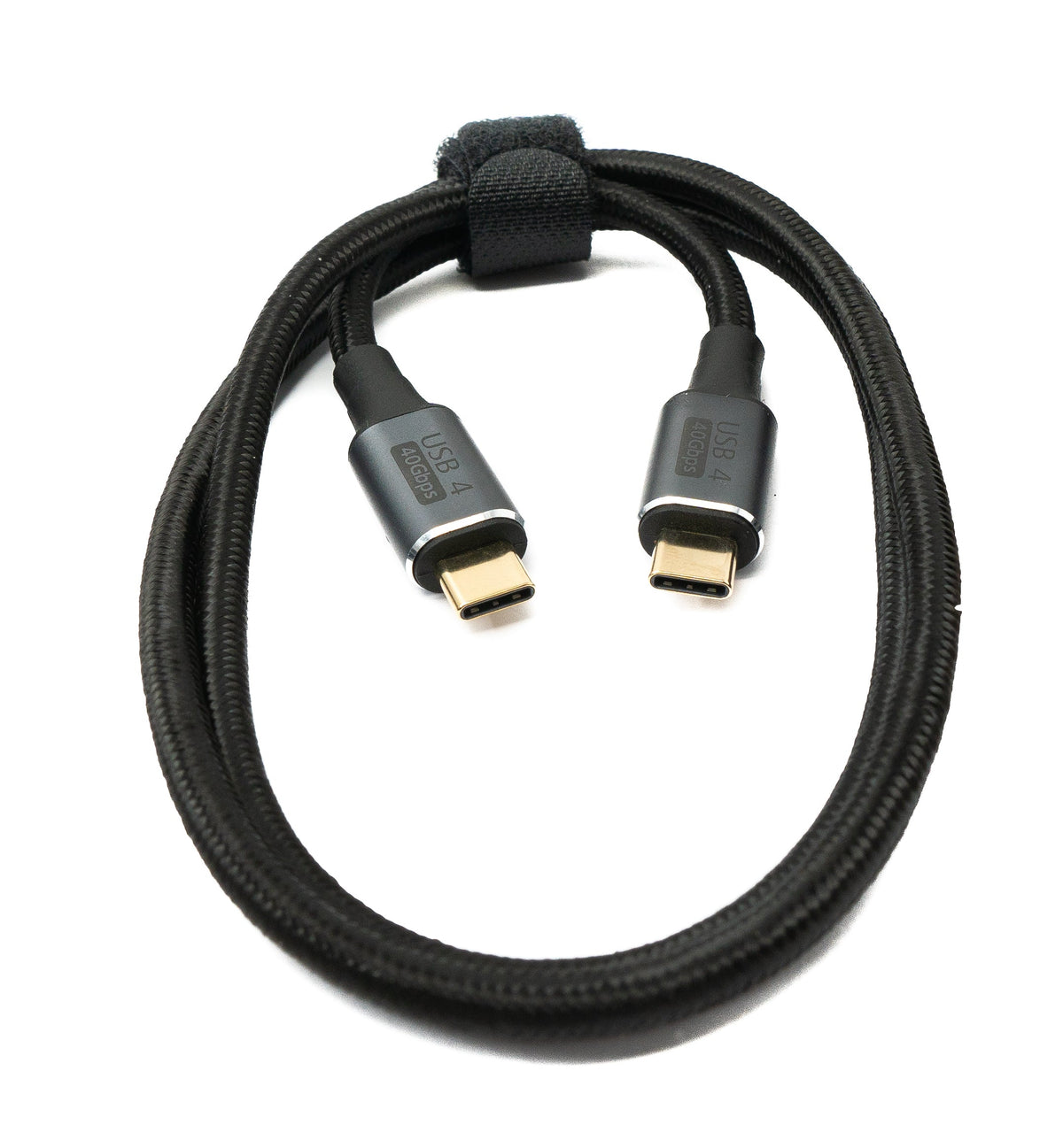 USB4 USB Kabel 80 cm Typ C Stecker zu Stecker 40 Gbit/s USB 4.0 geflochten Schwarz | System-S