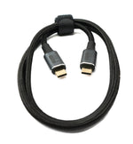 USB4 USB Kabel 80 cm Typ C Stecker zu Stecker 40 Gbit/s USB 4.0 geflochten Schwarz | System-S