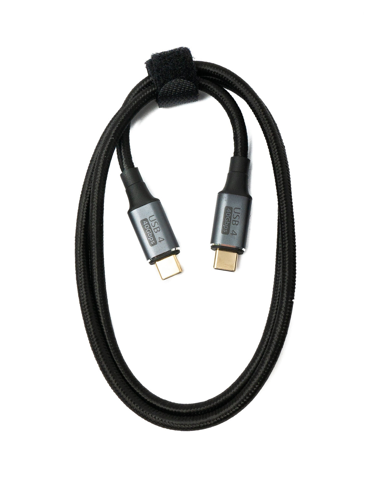 USB4 USB Kabel 80 cm Typ C Stecker zu Stecker 40 Gbit/s USB 4.0 geflochten Schwarz | System-S