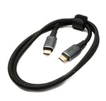 USB4 USB Kabel 80 cm Typ C Stecker zu Stecker 40 Gbit/s USB 4.0 geflochten Schwarz | System-S