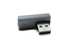 USB 3.0 Gen 2 Adapter Typ A Buchse zu Stecker Winkel Kabel in Grau | System-S