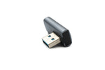 USB 3.0 Gen 2 Adapter Typ A Buchse zu Stecker Winkel Kabel in Grau | System-S