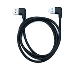 USB 3.0 Kabel 100 cm Typ A Stecker zu Stecker Winkel in Schwarz | System-S